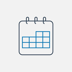 Calendar line icon. Vector design