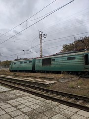 Fototapeta premium train at the railway station