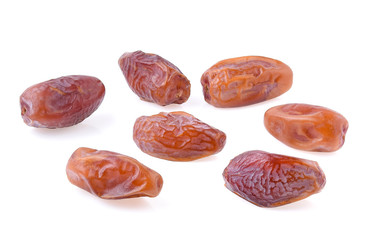 Date fruits isolated on white background