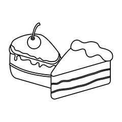 Isolated sweet cakes vector design