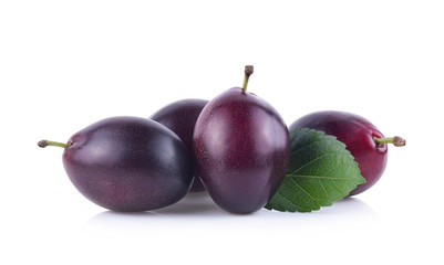 prune or plum isolated on a white background.