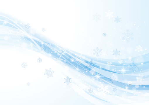 雪と光　冬の背景　青
