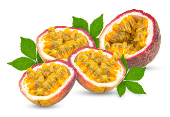 passion fruit on white background