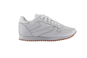 Sport shoes. White sneaker on a white background.