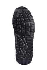 Black sole on a white background. Polyurethane sole