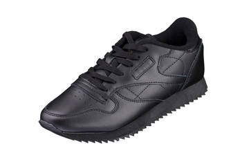 Sport shoes. Black sneaker on a white background. Shoe.
