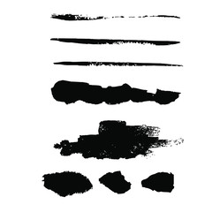 Vector brush spots. Hand drawn brush spalash. Vector brushes. Real paint imitation
