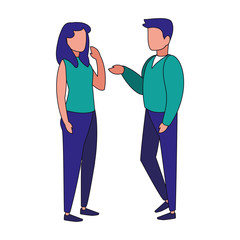 Isolated woman and man avatar vector design