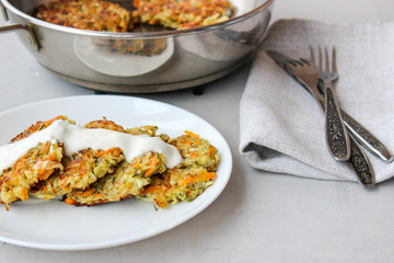 Fried cabbage fritters