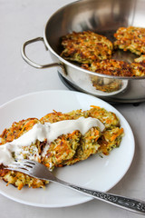 Fried cabbage fritters