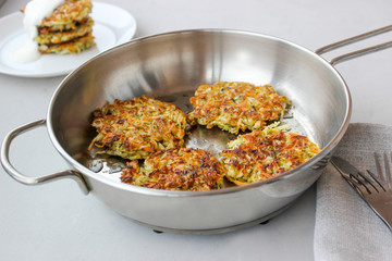 Fried cabbage fritters