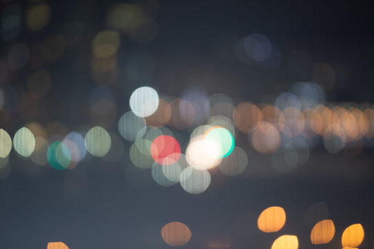 Abstract bokeh night garden in city background