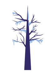 Tree of winter season vector design