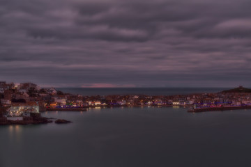 Obraz premium Panoramic View of the St Ives at Night