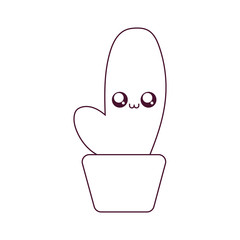 Kawaii cactus cartoon vector design