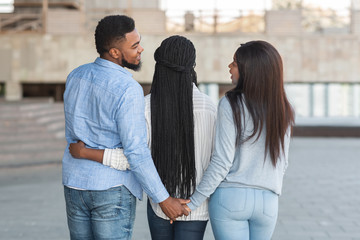 Unfaithful african man cheating his woman with her best friend