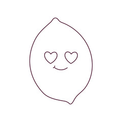 Kawaii lemon cartoon vector design