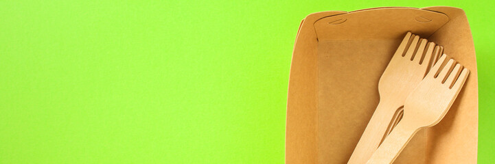 cutlery craft set wooden (eco friendly forks, plates, biodegradable materials) food containers eco...