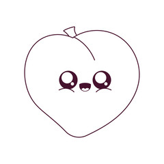 Kawaii peach cartoon vector design