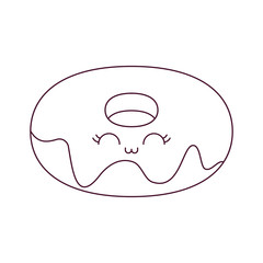Kawaii donut cartoon vector design
