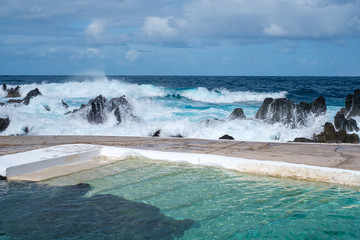 waves crashing on a beach