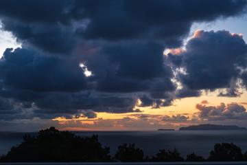 sunset in the sky