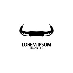 Obraz premium Bull horn logo and symbol template icons app
