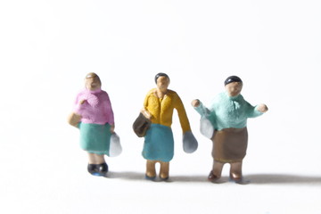 Fototapeta premium Trzy kobiety z torby na zakupy