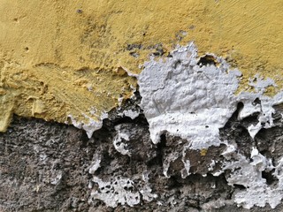 wall texture for background and wallpaper. Cement wall background with yellow and white color