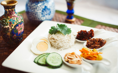 South Indian condiments assortment 