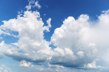 White clouds on the bright sky