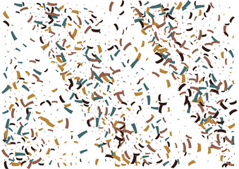 Festive color ribbon confetti background. Abstract frame confetti texture for holiday, postcard, poster, website, carnivals, birthday and children's parties. Cover confetti mock-up. Wedding card