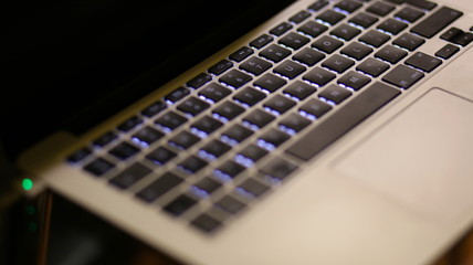 Laptop or notebook computer keyboard keys