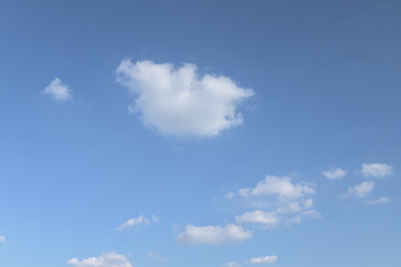 blue sky with white clouds