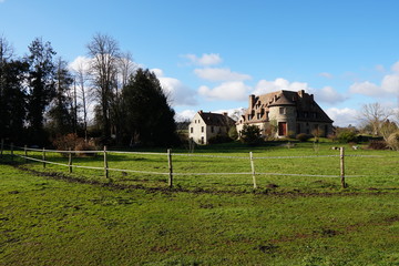 spring coutryside house and french rural architecture