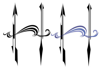 The abstract image of the letter 