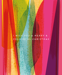 Merry and colorful Christmas Greetings Card 