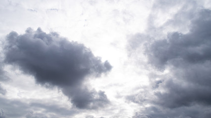 Gloomy and heavy autumn cloudy sky
