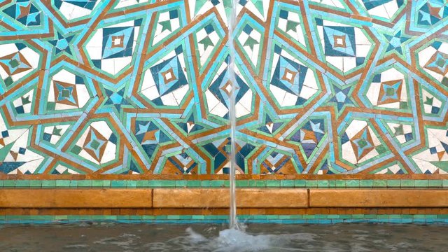 traditional tap water in wall with patterns, Casablanca - Morocco
