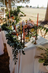 wedding bouquet on the table - 310458832