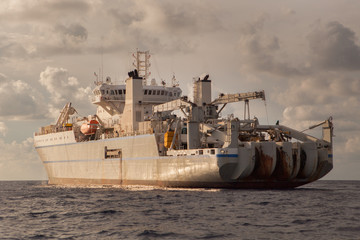 Fiber Optic Cable laying ship © Bill Gallery
