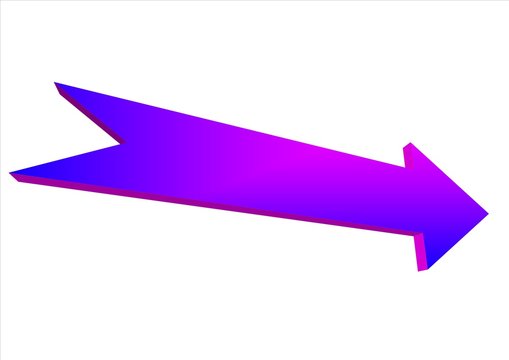 Freccia 3d blu e fucsia n4