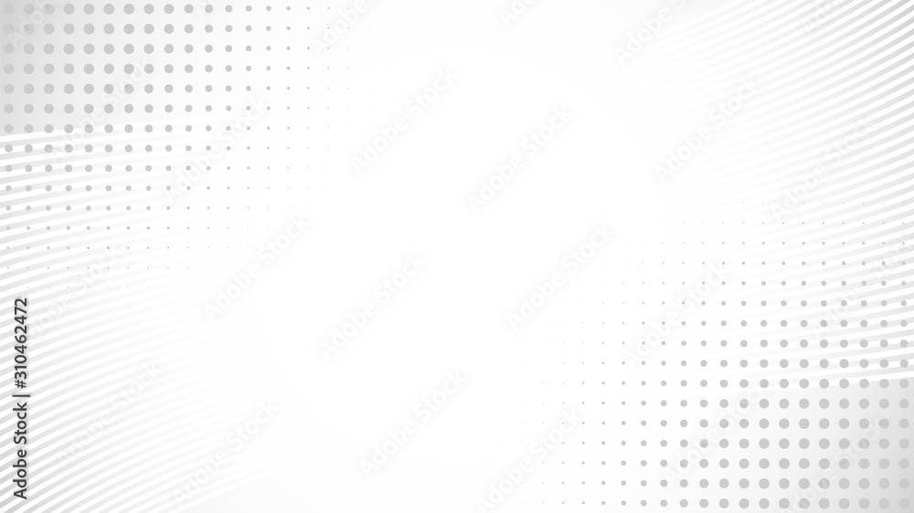 Poster abstract gray white background. white line pattern on gradient backdrop. halftone pattern. thin curv
