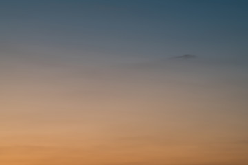 Sky gradient from blue to orange sunset