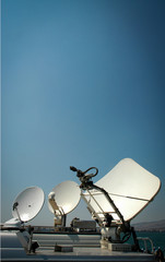 Mobile satellite broadcast trucks