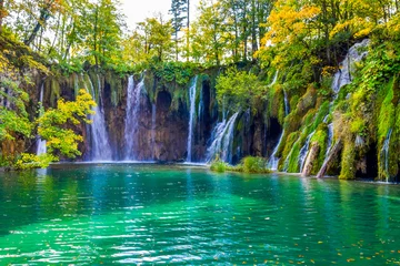 Tableau sur plexiglas Paysages Waterfalls in Plitvice Lakes National Park, Croatia  © Marcin Michalczyk