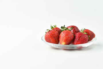Juicy strawberry on white background
