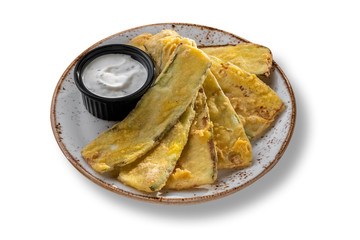 Fried crispy marrow with milky sauce