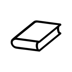 book icon vector. A thin line sign. Isolated contour symbol illustration