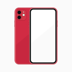 Realistic smartphone mockup. Cellphone frame with blank display. Vector mobile device concept